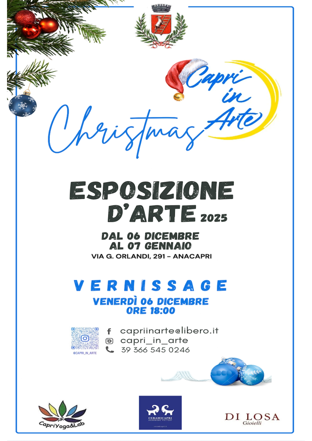 Eventi natalizi - Christmas Capri in Arte - esposizione d'arte 2025